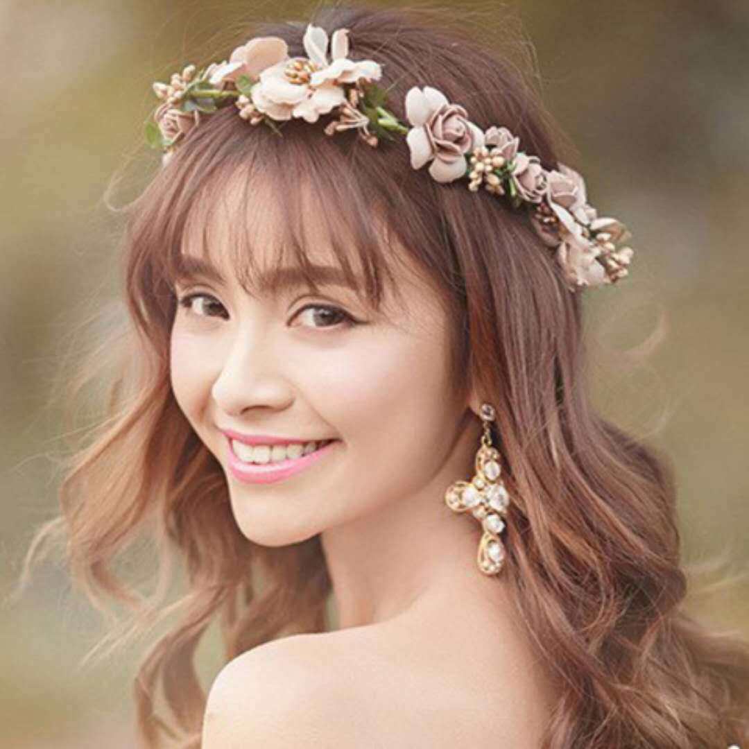 超仙森系花环头饰帽子发饰发箍儿童生日王冠头箍公主伴娘拍照表演