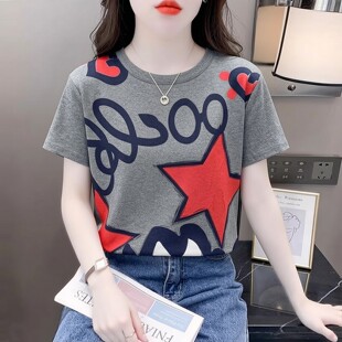 小众设计感短袖T恤女2026夏新款圆领显瘦上衣夏季别致百搭体恤衫