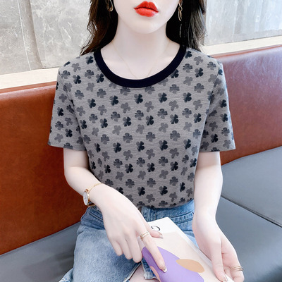 纯棉正肩t恤女款新款爆款宽松