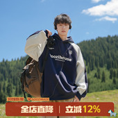 男生运动插肩外套男款 美式 GOOZIMADE重磅连帽卫衣男春季 明星同款