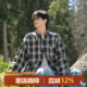 男生内搭格纹衬衣外套男款 男春季 格子衬衫 港仔文艺男日系复古长袖