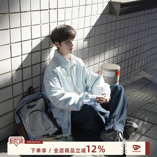 工装 GOOZI 复古男生解构插肩袖 美式 外套 MADE翻领哈灵顿夹克男春季