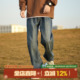 直筒牛仔裤 子男款 男春季 长裤 港仔文艺男 宽松男生休闲裤 新款 美式