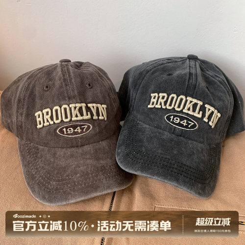 GOOZIMADE做旧美式复古鸭舌帽子