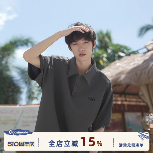GOOZIMADE美式polo衫短袖男夏