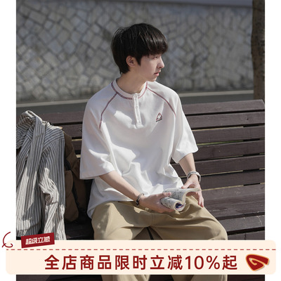 GOOZIMADE华夫格短袖T恤男夏季