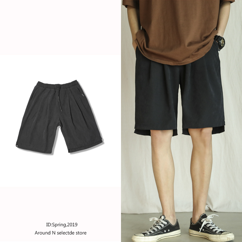 @港仔文藝男 夏季男士運動短褲韓版潮流休閑褲學生寬松百搭五分褲