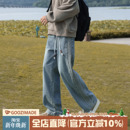 美式 抽绳休闲裤 牛仔裤 秋冬水洗做旧长裤 子 男2025新款 @港仔文艺男