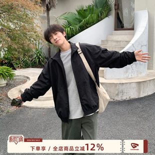 美式 cleanfit立领夹克男春季 复古青少年休闲拉链外套 MADE GOOZI