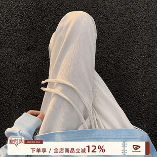 MADE白色裤 男款 子男春秋西裤 宽松休闲长裤 宽松男生直筒裤 GOOZI