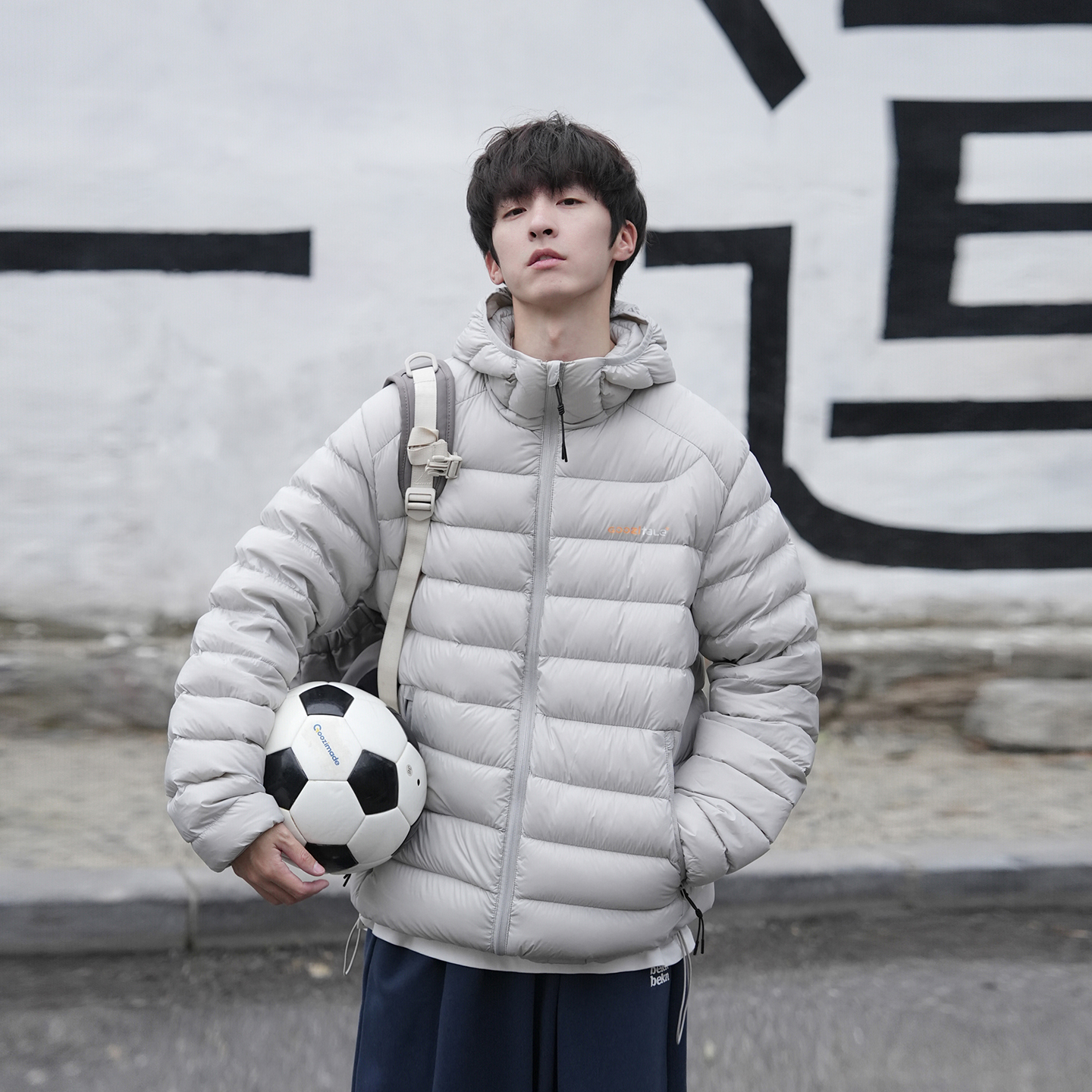 排骨羽绒服男冬季轻薄白鸭绒外套