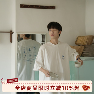 GOOZI MADE 索罗娜凉感T恤男短袖夏季重磅日系涂鸦印花半截袖上衣