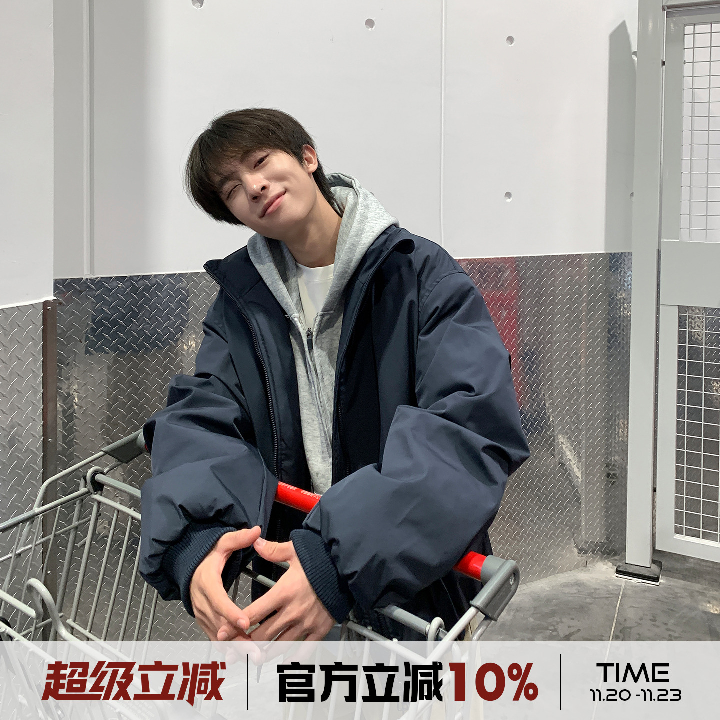 港仔文艺男美式飞行夹克棉服男冬季2025新款保暖宽松立领棉衣外套