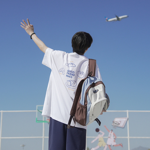 MADE 宽松白色短袖 270g重磅印花T恤男夏季 美式 上衣 2025新款 GOOZI