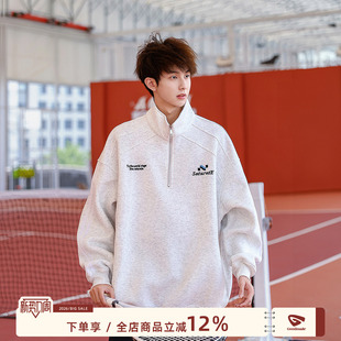内搭上衣长袖 重磅半拉链卫衣男男款 男士 2026新款 男生无帽衣服 春季
