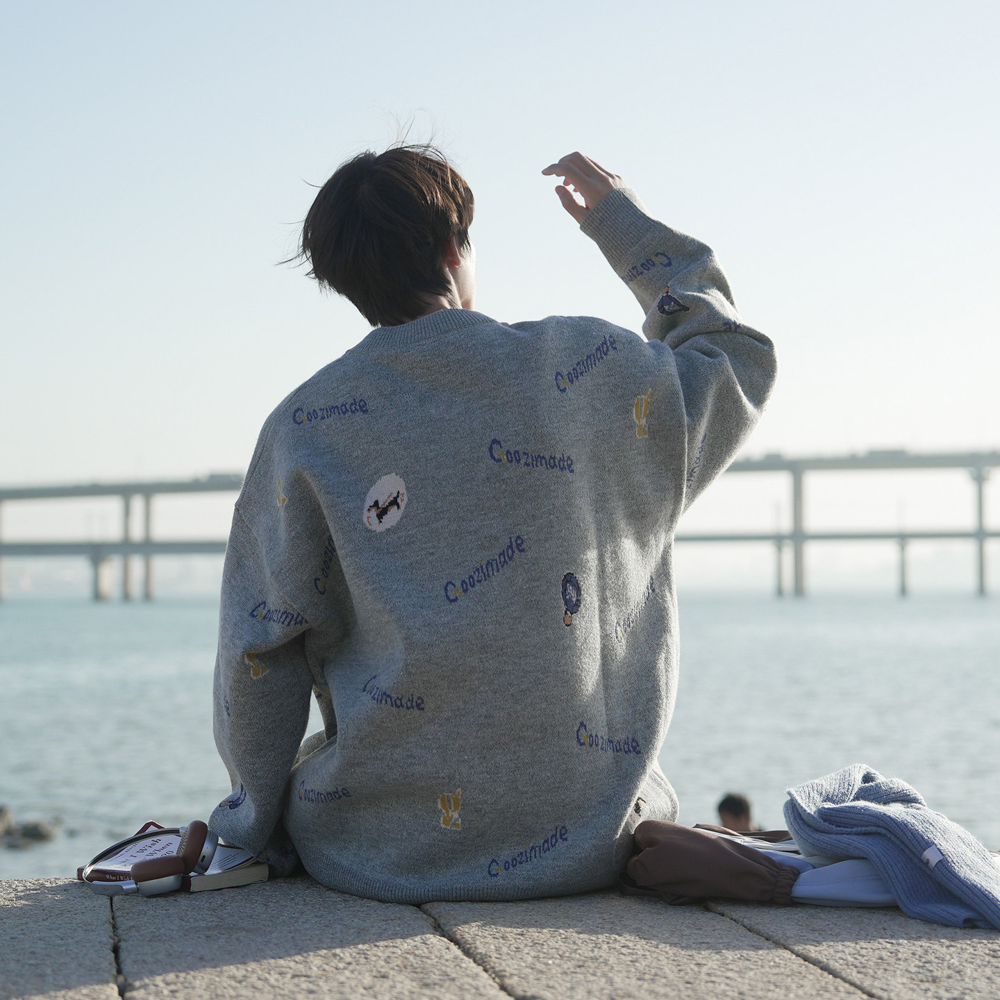 GOOZI MADE 腊肠狗提花毛衣男冬季加厚毛线衣美式圆领针织衫上衣,男装,针织衫/毛衣,淘宝优惠券,粉丝福利购,淘宝优惠卷