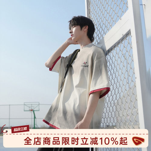 GOOZIMADE280g重磅水洗渐变T恤