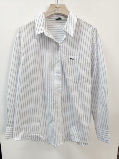 条纹宽松基础打底衫 衬衫 F02W25300 女休闲简约长袖 热2025秋新款