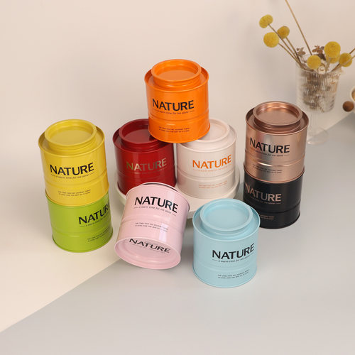 叠叠圆筒茶叶密封罐居家马口铁