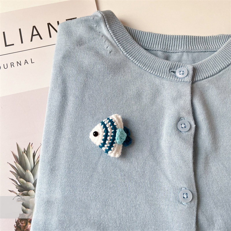 成品手工毛线钩织小鱼胸针可爱创意毛衣外套衣服包包别针配饰女款,饰品/流行首饰/时尚饰品新,胸针,淘宝优惠券,粉丝福利购,淘宝优惠卷