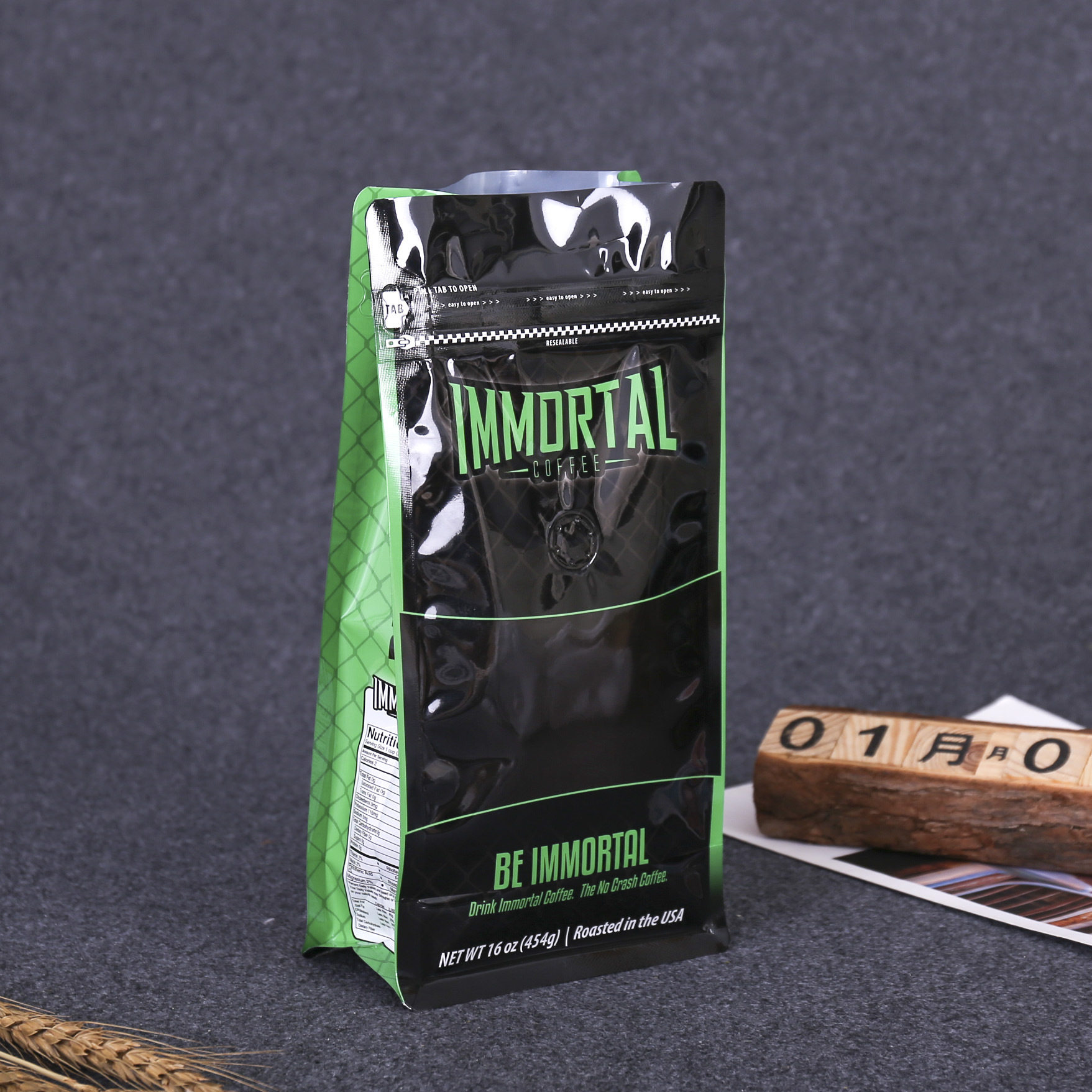 定做自封亚光膜咖啡包装袋订制八边封拉链速溶粉末食品复合塑料袋