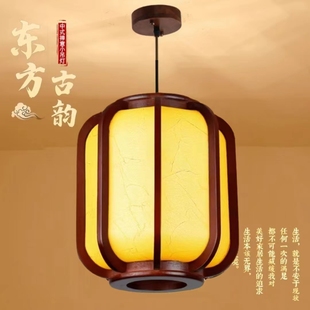 中式仿古灯笼饭店餐厅酒店走廊屋檐门头阳台户外古典装饰木艺吊灯
