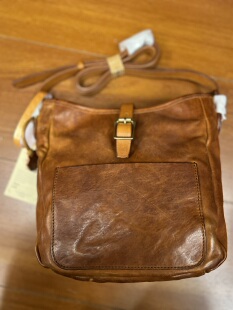 制道重工复古水洗马皮托特包桶包单肩斜挎包做旧复古风AF10670