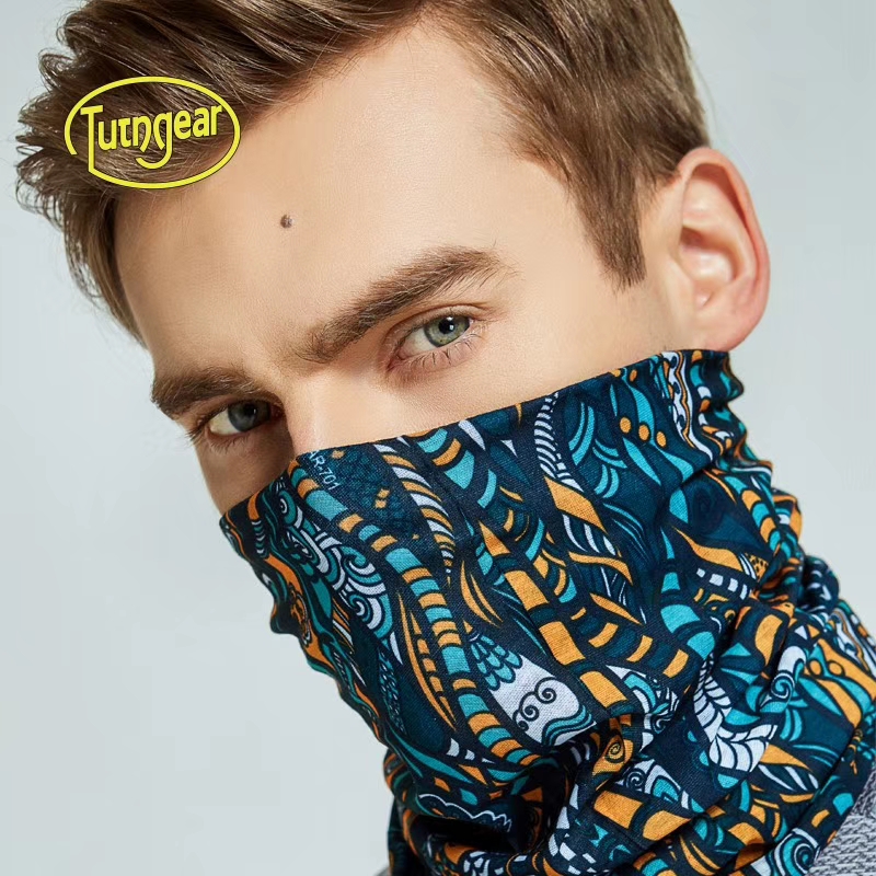 夏季防晒骑行面罩无缝头巾防紫外线男围脖套女自行车面巾透气护脸