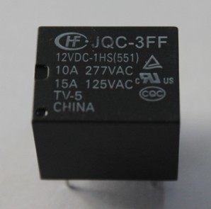 HF JQC-3FF 012-1ZS 12VDC豆浆机电压力锅继电器5脚1适用T73拆机