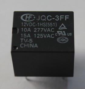 HF JQC-3FF 012-1ZS 12VDC豆浆机电压力锅继电器5脚1适用T73拆机