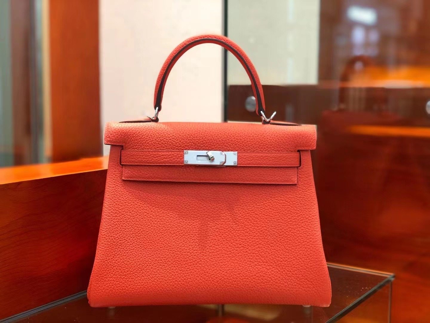 纯手工手缝德国原厂epsom凯莉包二代mini kelly凯丽女包h家小牛皮