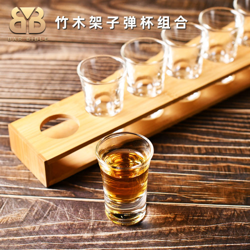 酒吧调酒玻璃白酒杯烈酒杯子弹杯
