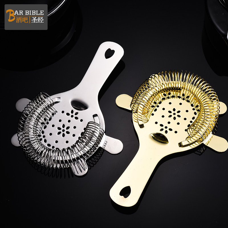 酒吧日式金色四角漏网滤冰器