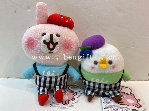 日本kanahei卡娜赫拉可愛兔兔毛绒公仔玩偶女生玩具P助棉花娃娃