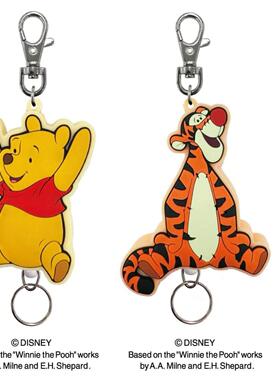 现货迪士尼小熊维尼 跳跳虎 baymax大白伸缩钥匙扣挂件