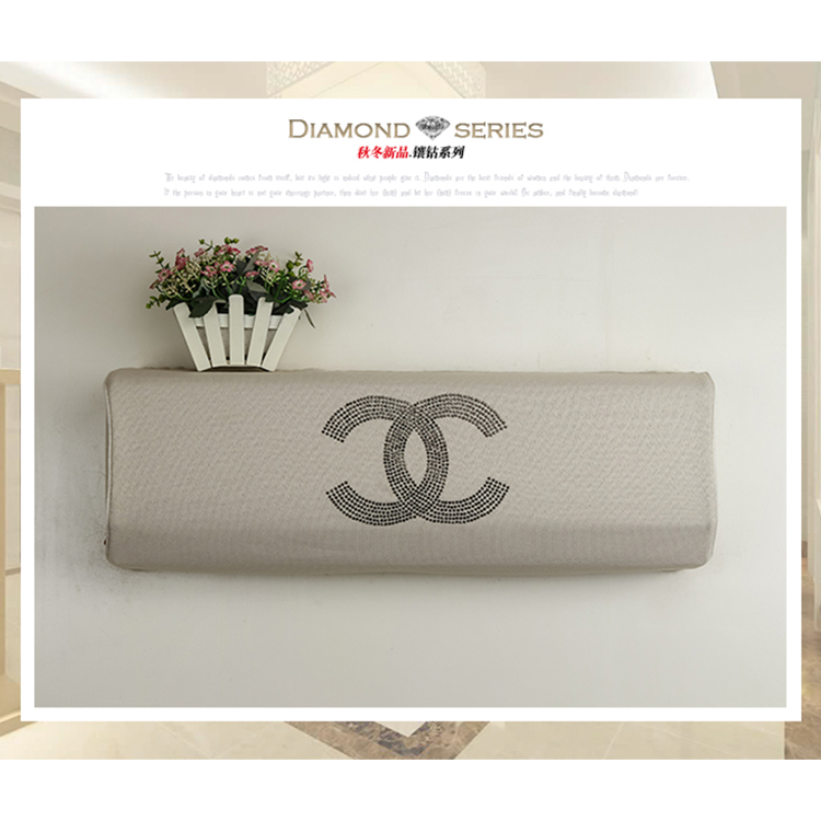 新款镶钻挂机全包防尘空调罩