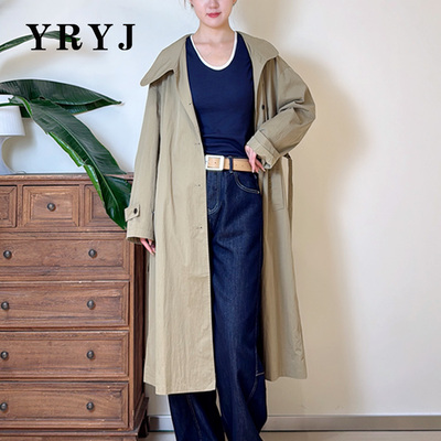 YRYJ2025秋季新款巴恩风长风衣商场同款4353033168