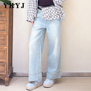 YRYJ浅蓝直筒棉质牛仔裤商场同款5752012831