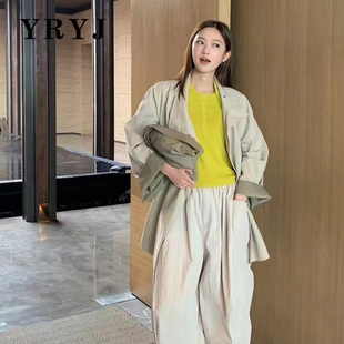 YRYJ2026春季上新简约风中长款风衣女韩版廓形宽松外套2761033188
