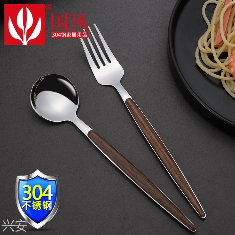 国风304不锈钢复古饭勺