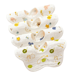 婴儿纯棉新生儿围嘴围脖口水巾防水吐奶垫巾围兜男女宝宝夏季薄款