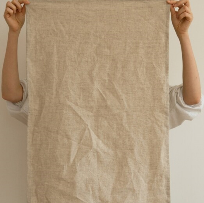 森系INS风亚麻餐巾纯色布艺