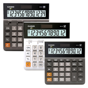 CASIO卡西欧MH/DH-12时尚白领电子台式商务型办公计算器大小号12位数太阳能多功能出纳会计财务用计算机 包邮