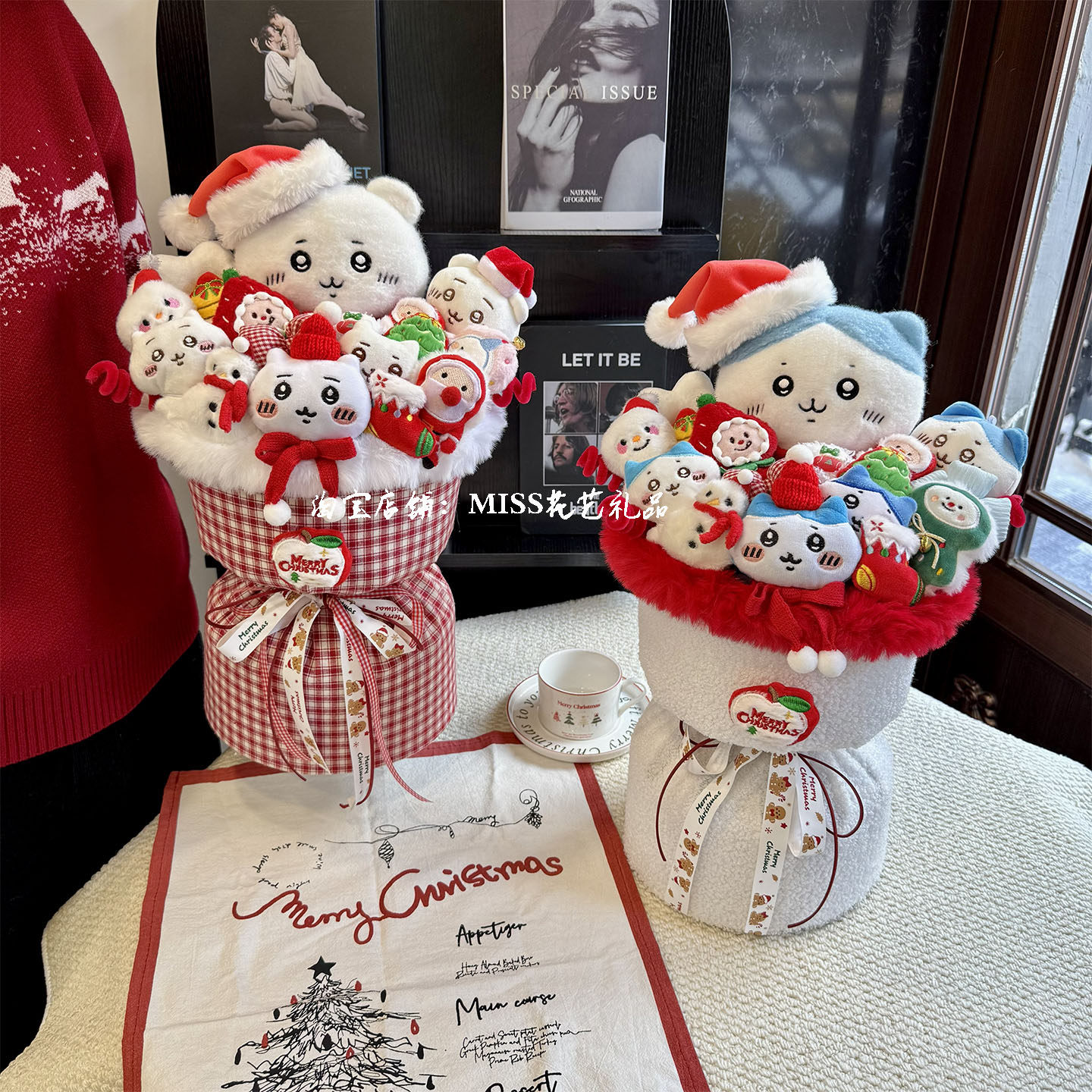 吉伊咔哇Chiikawa可爱玩偶花束小八乌萨奇毛绒公仔新年圣诞节礼物,节庆用品/礼品,创意礼盒/礼品套组,淘宝优惠券,粉丝福利购,淘宝优惠卷