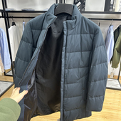 户外御寒鸭绒服 男士 90白鸭绒保暖防风简约立领中长款 羽绒服秋冬季