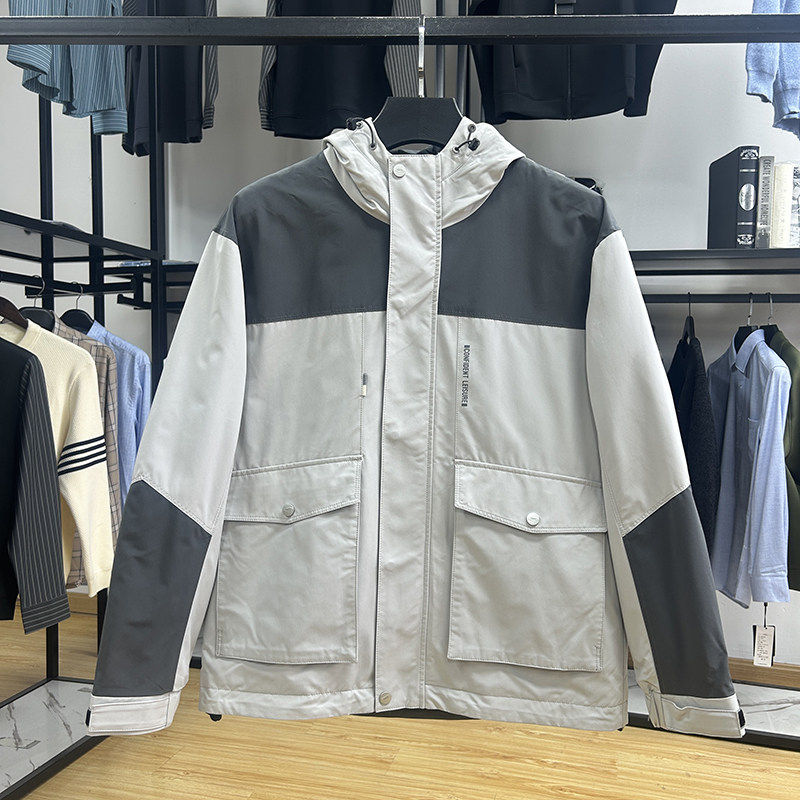 多口袋连帽拼色户外保暖夹棉宽松版夹克秋冬男士御寒防风厚外套,男装,夹克,淘宝优惠券,粉丝福利购,淘宝优惠卷