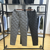 90白鸭绒御寒保暖长裤 简约纯色松紧腰百搭羽绒裤 冬季 男士