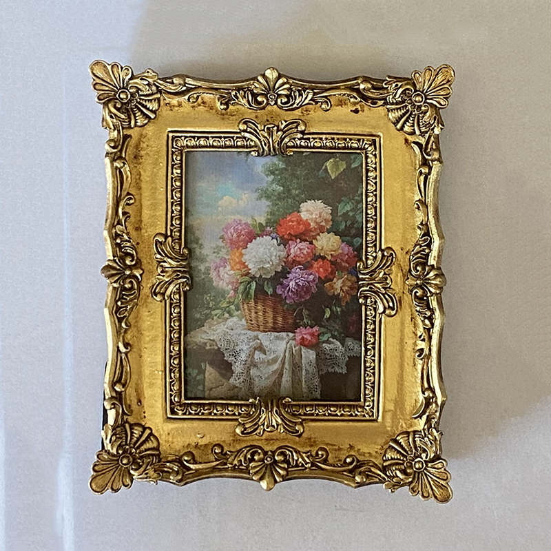 法式复古雕花浮雕树脂欧式小相框装饰画儿童相框壁挂油画框长方形图片