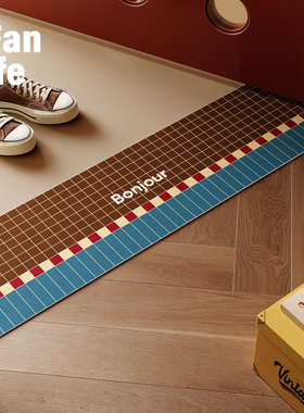 包豪斯门槛石门口地垫过门石超窄长条浴室卫生间吸水脚垫美式复古