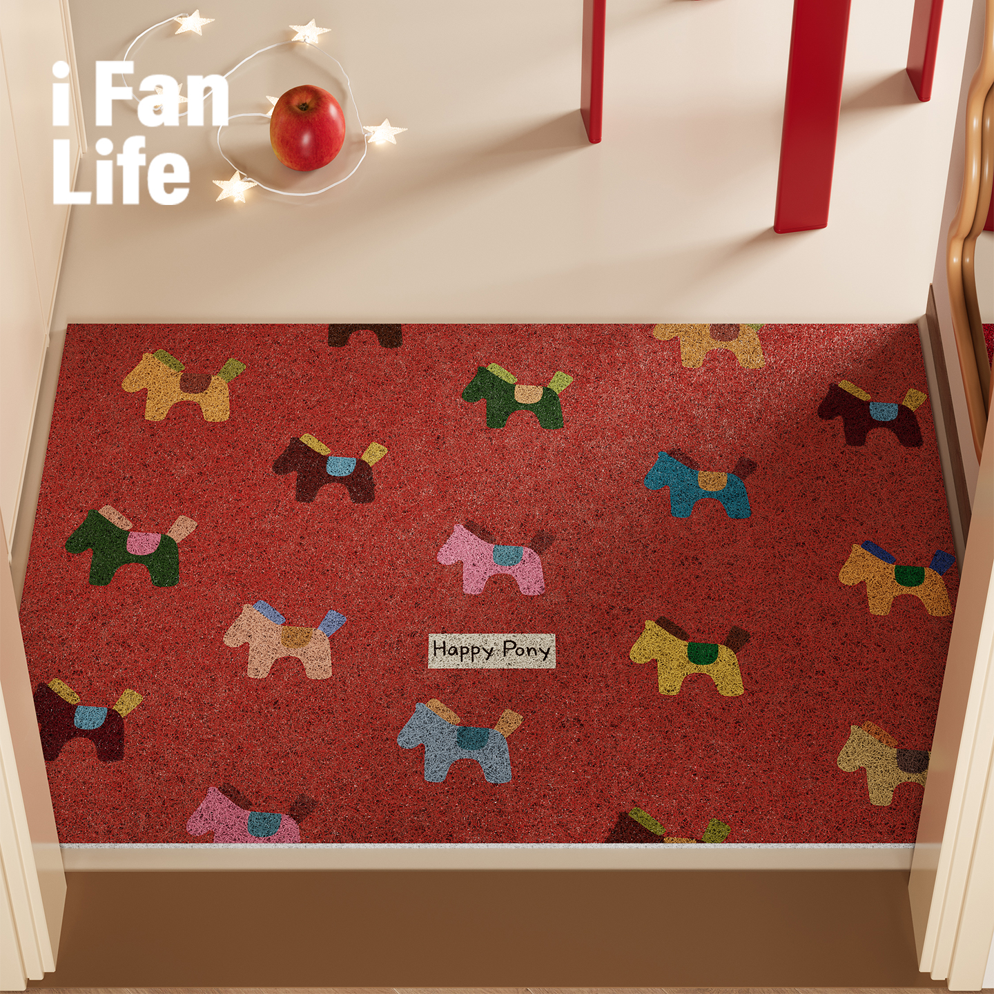 小马集丝圈地垫2025新款防滑防摔丝圈地垫专用可裁剪可爱家用脚垫